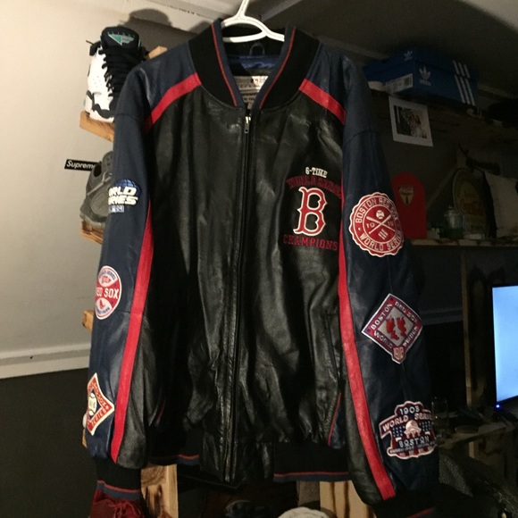 Boston Red Socks bomber leather - Picture 2 of 4